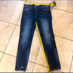 Flying Monkey Platinum Jeans Blue Distressed Denim - Size 28